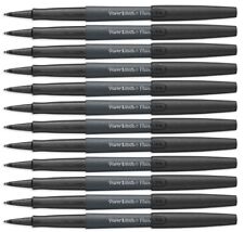 Paper Mate Flair Felt Tip Pens Medium Point 0.7mm Metallic Silver 12 Pens New