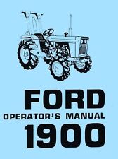 Ford 1900 Tractor Owners Operator Manual Fd