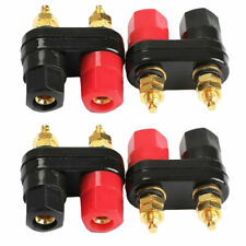 4pcs Speaker Amplifier Terminal Binding Post Dual 2 Ways Banana Plug Jack
