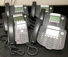 Lot Of 6 Polycom Soundpoint Phones 5 Ip650 And 1 Ip335 No Power Supplies