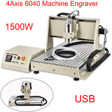 24000 Rpm 4 Axis Cnc 6040 Router Engraver Usb Metal Wood Working Carving Machine