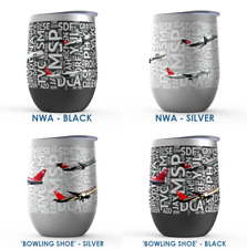 Northwest Airlines Misc. Aircraft - Wine Tumbler Set Of 4