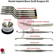 Dental Implant Bone Graft Surgery Scraper Scoop Compactor Osteotome Amalgam Well