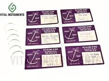 Set Of 6 Suture Needles Veterinary Surgical 12 Circle Taper Point Made In Usa