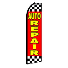 Auto Repair Advertising Flutter Feather Sign Swooper Banner Flag Only