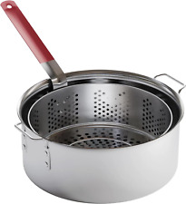 Gas One Aluminum Cooking Pot Deep Fryer With Basket 10qt Aluminum Fry Pot With