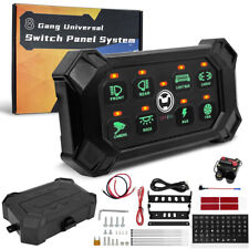 Ohmotor 8 Gang Switch Panel 12v Led Light Bar Circuit Control Box For Car Rv