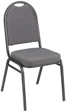 Fabric Stacking Banquet Chair With Round Back 18 Seat Height Gray Pack Of 4