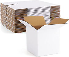 5x5x5 Cardboard Box Mailers 25 Pack White Cube Corrugated Small Shipping Boxes