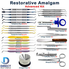 Dental Restorative Amalgam Composite Filling Instruments Dentistry Complete Kit