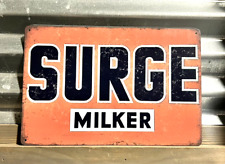 Surge Milker Distressed Look Tin Metal Sign 8x12 Farm Barn Tractor