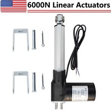 Electric Linear Actuator 6000n 12v Motor 6 Stroke Brackets For Auto Marine Ig