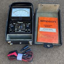 Simpson 260 Series 8p Analog Multimeter With Case Leads And Manual