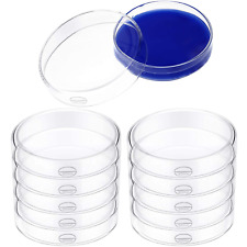 10 Packs Sterile Glass Petri Dishes Set High Borosilicate Lab Petri 90 New