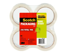 Scotch Sure Start Packing Tape Clear 1.88 In. X 54.6 Yd. 4 Tape Rolls