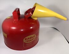 Eagle 2.5 Gal. Model Ui-25-fs Safety Gas Can Yellow Funnel Preowned Type I