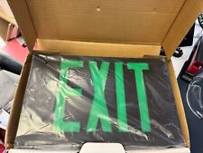 Brand New Dual Lite Led Exit Emergency Sign Black And Green