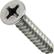 12 Phillips Flat Head Self Tapping Sheet Metal Screws Stainless Steel All Sizes