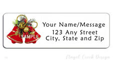 60 Personalized Christmas Return Address Labels 23 X 1 34 - Pine Holly Bells
