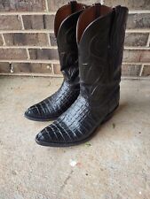 Black Jack Western Cowboy Alligator Tail Boots Mens 11d Made In Usa