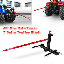 Category 1 Tractor 3 Point 2 Trailer Hitch Receiver 49 17 Hay Bale Spear