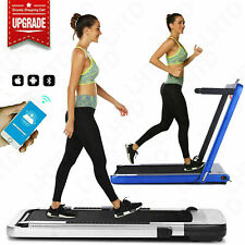 2 In1 Folding Electric Treadmill Under Desk Walking Pad Home Office Portable