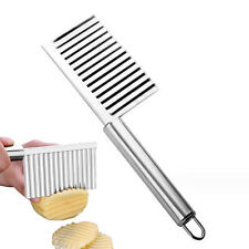 Stainless Steel Vegetable Wave Chopper Potato Slicer French Fry Cutter Knife