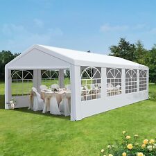 20x30ft Heavy Duty Galvanized Canopy Gazebo Wedding Party Tent Garage White