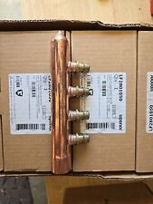 1 Copper Branch Manifold With Cap X 4 - 12 Uponor Pex Without Valve
