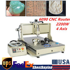 2200w 4 Axis Engraving Machine 6090 Cnc Router Carving Drill Engraver Mill Usb