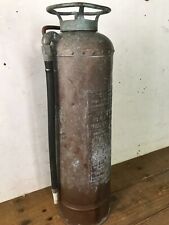 Vintage Childs Brass 24 Fire Extinguisher W Hose
