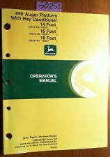 John Deere 890 Auger Platform W Hay Conditioner 14 16 18 Operator Manual 99
