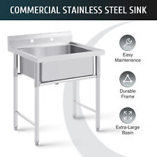 Secondhand 1compartment Commercial Utility And Prep Sink Stainless Steel Kitchen