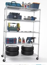 56 Tier Wire Shelving Unit Nsf Metal Shelf Rack Adjustable For Home-saving