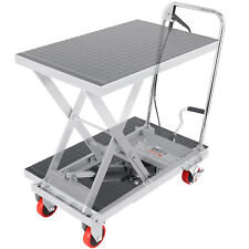 Vevor Hydraulic Lift Table Cart 500 Lbs Manual Scissor Lift Table 28.5 Gray