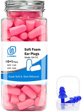 Lysian Pink Color Ultra Soft Foam Earplugs 60 Pairs Free Shipping