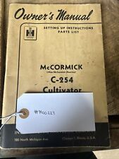 International Harvester Operators Manual Mccormick C-254 Cultivator