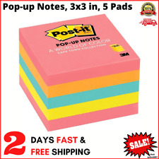 Post-it Pop-up Notes Accordion-style Assorted Color Clean Removal 3x 3 5 Pad