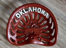 Oklahoma Cast Iron Seat 16 Inch Red Tractor Collectible
