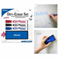 Bazic White Board Marker 3 Assorted Color Chisel Tip Dry Erase Markers W Eraser