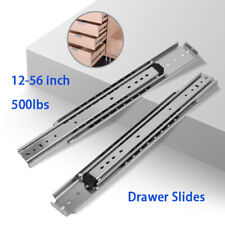 2x 12-56 Heavy Duty Drawer Slides Ball Bearing Full Extension 500lb Track Rail