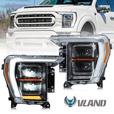 Sets Vland Projector Led Headlights For 2021 2022 2023 Ford F-150 Lamps Pair