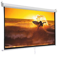 11 Projection Projector Screen Manual Pull Down Matte Hd Movie Theater 120