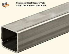 Stainless Steel Square Tube 1-18 I.d. X 1-14 O.d. X 6 Ft Long Hollow 304