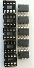 5 X Lm386 Low Voltage Audio Power Amplifier With 8 Pin Dip Sockets Usa Seller