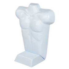 Sswbasics Economy Male White Plastic Countertop Mannequin - Fits Mens Sizes S-l