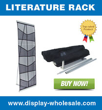 Eight-pocket Mesh Floor Literature Rack Brochure Magazine Display Holder