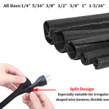 Braided Split Sleeving Wire Loom Tubing Cable Insulated Sleeve Cord Protector