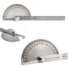 Stainles Steel 180 Degree Protractor Angle Finder Arm Rotary Measuring Ruler