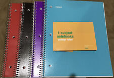 4 Lot 1 Subject Notebook Lg- 8.5 X 11 College Ruled 100 Sheets Asst Color